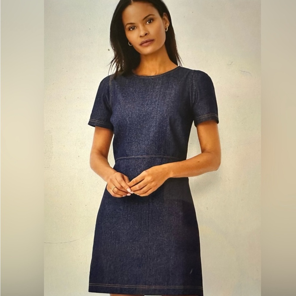 Ann Taylor Midnight Blue Midi Dress (regular)